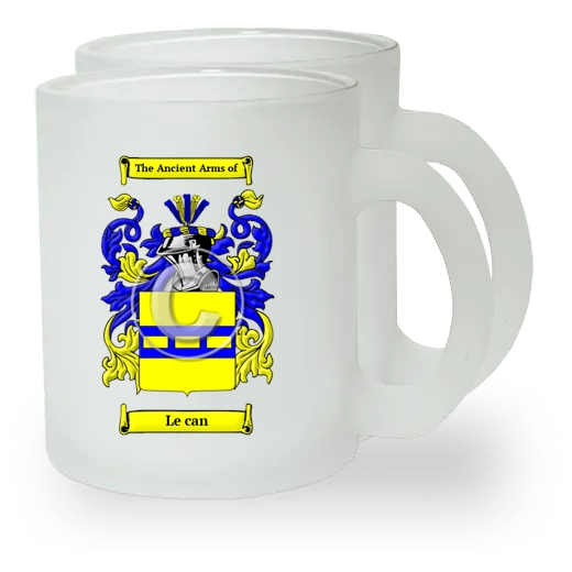 Le can Pair of Frosted Glass Mugs